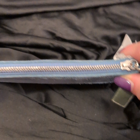 Coach Light Blue Suede Wristlet - Picture 10 of 16